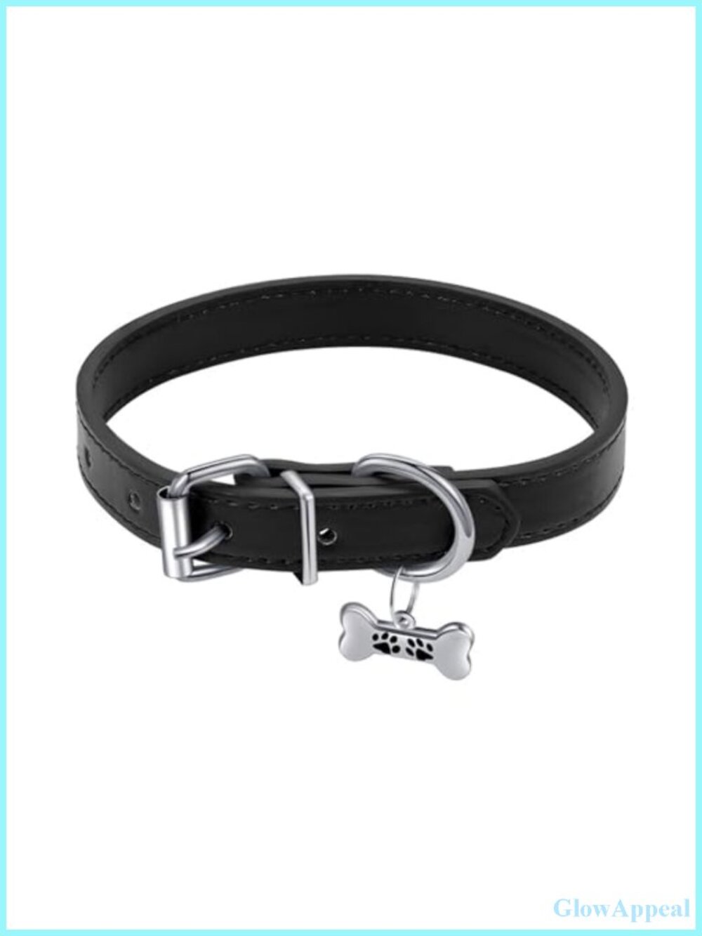 Leather Choker Collar Bone Shaped Pendant Punk Gothic Necklace Adjustable Buckle